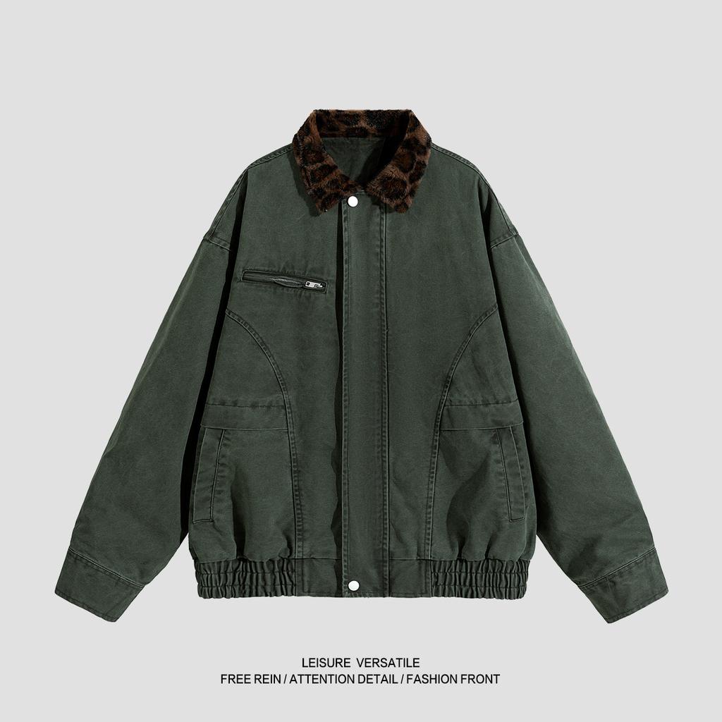 Универсальное пальто Минималистичная хлопковая куртка высокого класса Мужская куртка 2026 года Выстиранная Под старину Лацкан Мужская Весенне-осенняя одежда Дышащая Рабочая Повседневная куртка