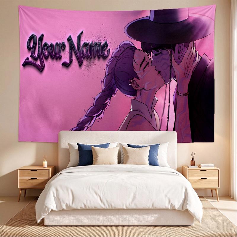 Rujinu (19) Custom Name Tapestry Wall Hanging Tapestry Wall Art Decor for Bedroom Living Room