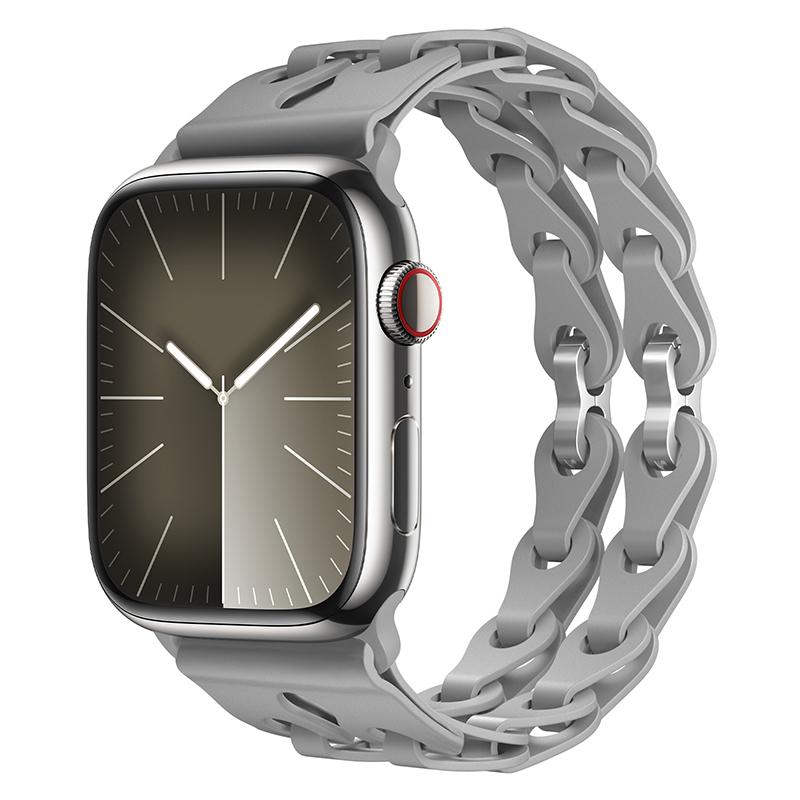 Силиконовый ремешок для Apple Watch band 45мм 44мм 49мм 40мм 41мм 38мм 42мм ремень correa Браслет iWatch ultra 2 Series 9 8 7 6 5 3 Se