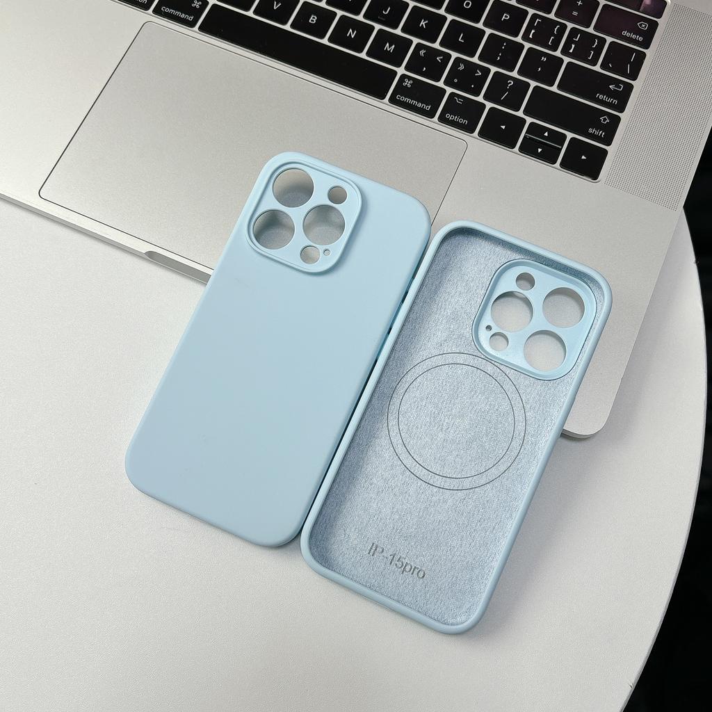 Официальный Жидкий Силикон Для Магнитного Чехла Для Для Iphone 16 1 14 13 12 Pro Max Plus Китайский Красный Беспроводная Зарядка Мягкий Чехол