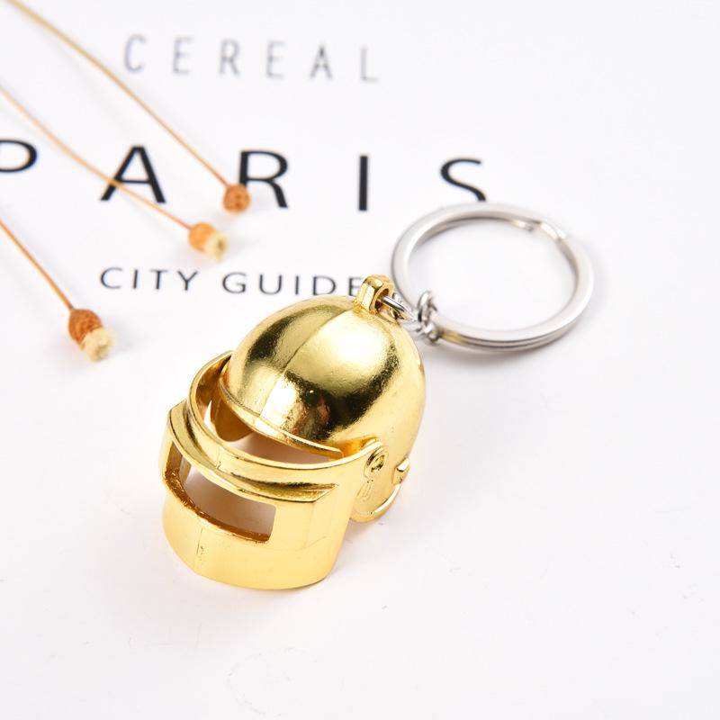 Креативный брелок из цинкового сплава: Шлем 3-го уровня из PlayerUnknown's Battlegrounds, идеальный игровой подарок