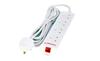 MicroConnect 4-Socket Safety Strip 5M White, MC-UKSURGESTRIP4-5M