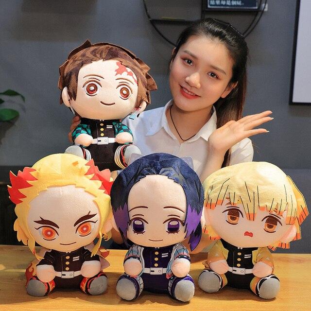 Мультяшные убийцы демонов, плюшевые игрушки Kawaii Kamado Tanjirou Agatsuma Zenitsu Kamado Nezuko, мягкая милая подушка