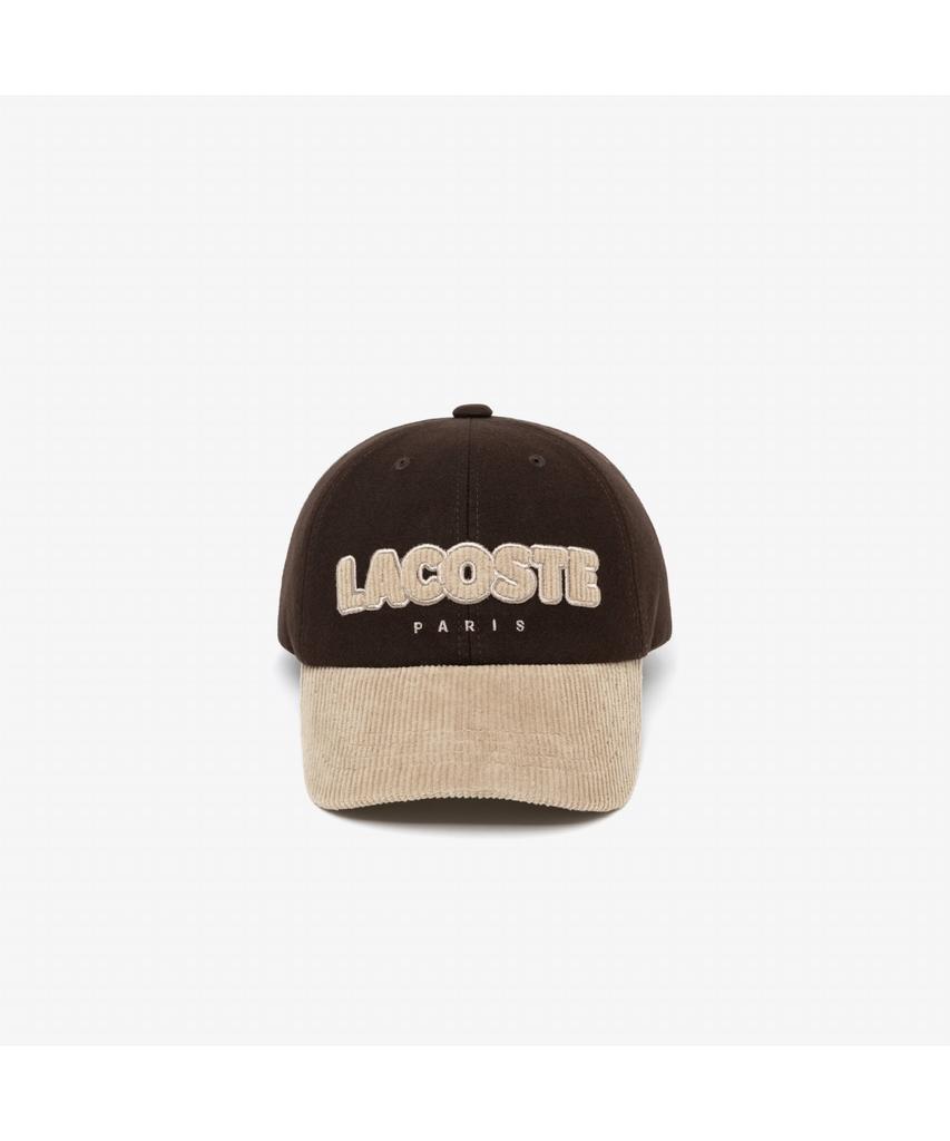 LACOSTE Мужская вельветовая бейсболка с нашивкой с буквами Rk413E-55N Skb