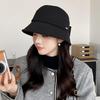 Elegant Japanese-Style Bucket Hat: Autumn/Winter Fashion with Bow and Letter Logo