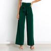 Women Summer and AutumnWorkplace Women's Trousers Casual Wide Leg High Waist Trousers with Belt Temperament Summer Commuter Pants