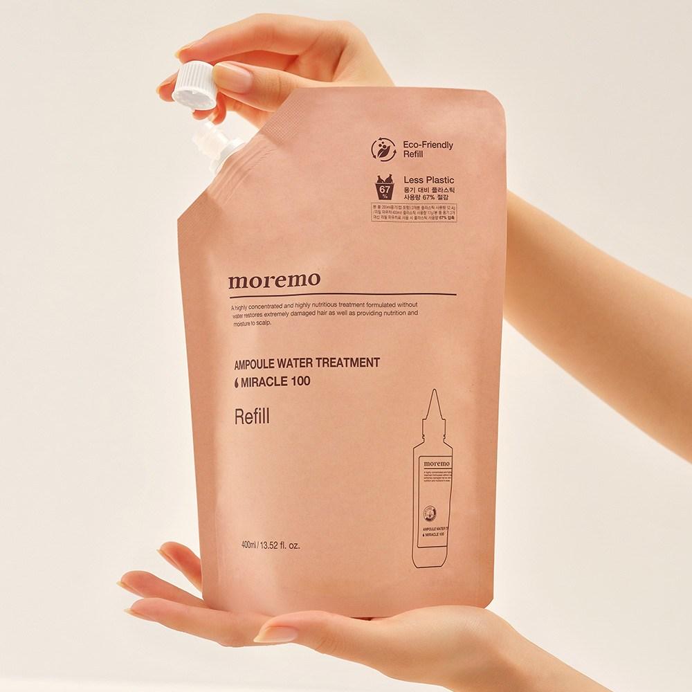 MOREMO Miracle 100 Damaged Hair Hair Loss Symptom Relief Functional Multi-Care Ampoule Water Treatment Refill, 400ml, 1 Piece