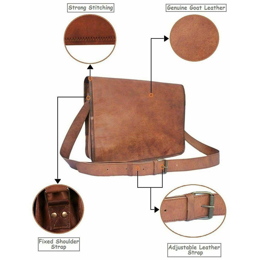 Сумка из натуральной кожи через плечо мужская сумка-портфель для ноутбука S коричневый новый