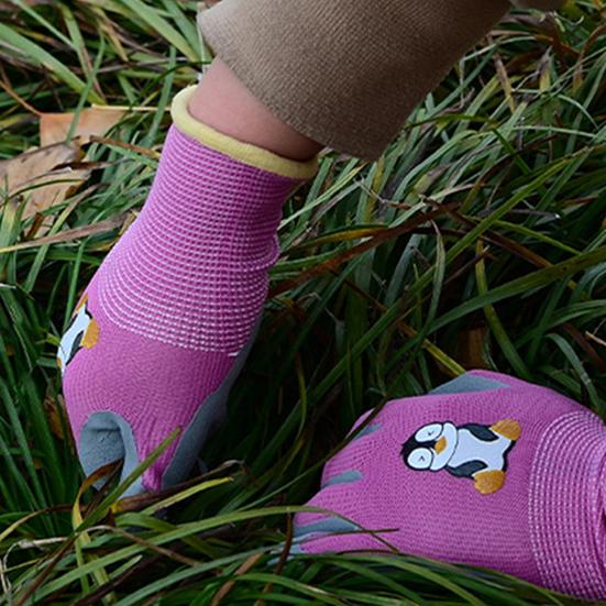 Yousheng 1 пара детских садовых перчаток с мультяшным рисунком, износостойкие, устойчивые к проколам, плотно прилегающие, нескользящие резиновые рабочие перчатки