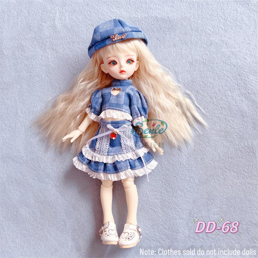 30 Cm 6-Point BJD Doll Dress Set - Lolita Style Clothes for Doll Dress-Up