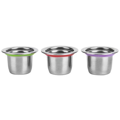 3 шт./компл. кофейные капсулы, многоразовые капсулы из нержавеющей стали, многоразовый фильтр 30x22x20 мм, подходят для Nespresso