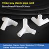 5pcs White Black Plastic Pipe Joint Connector 8mm DIY Shelf Water Tube Joint New Tent Fixed Joints