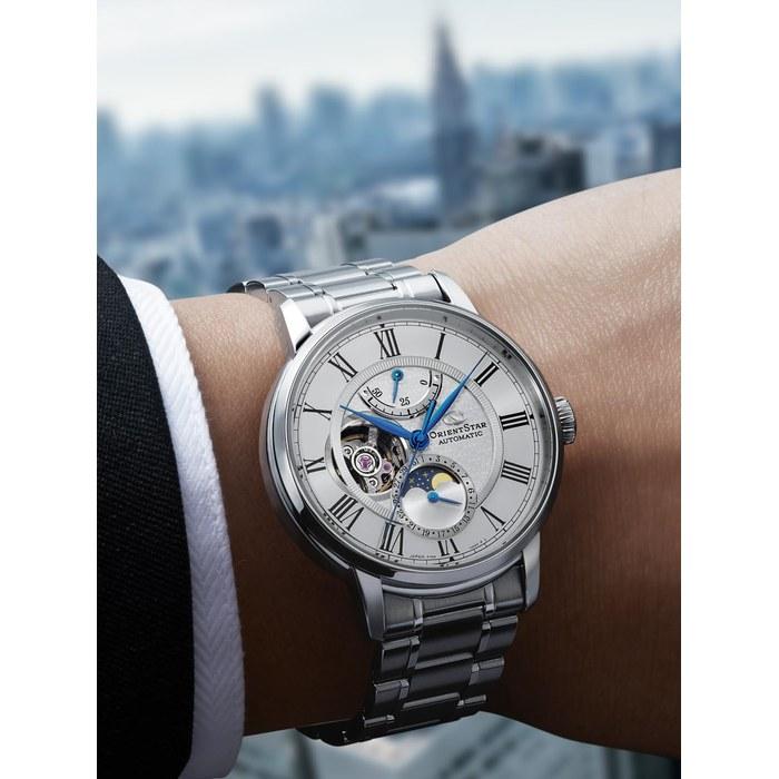 [Orient Star] ORIENT STAR Автоматические часы M45 F7 Механические Фазы Луны Сделано в Японии с Дополнительным Ремешком 2-летняя Гарантия RK-BT0001S Мужские Белые