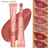 New Liquid Water-glossy Lip Gloss Plush Brush Head Squeeze Lip Gloss Moisturizing Lip Glaze
