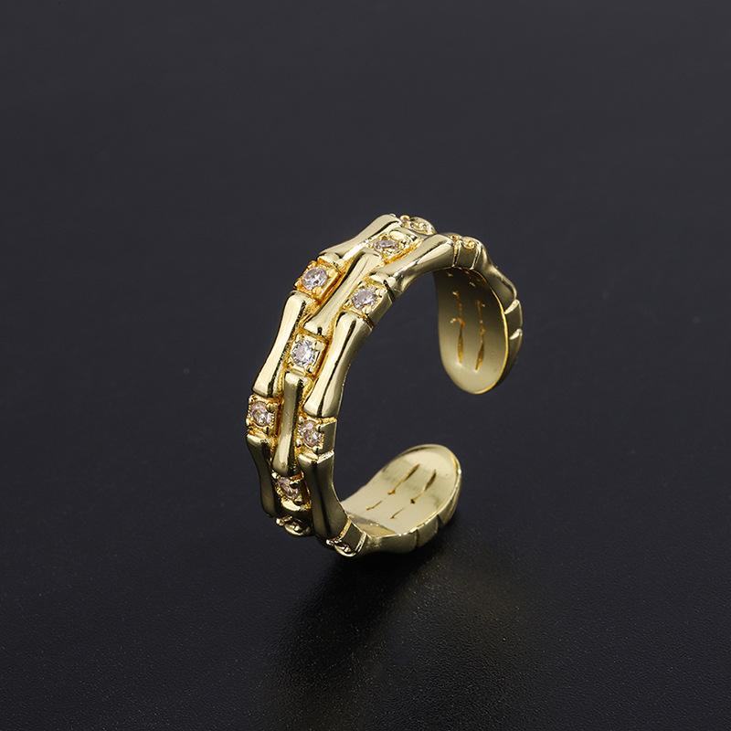 CMM Unisex Fashion Resizable Finger Ring Cubic Zirconia Adjustable Ring