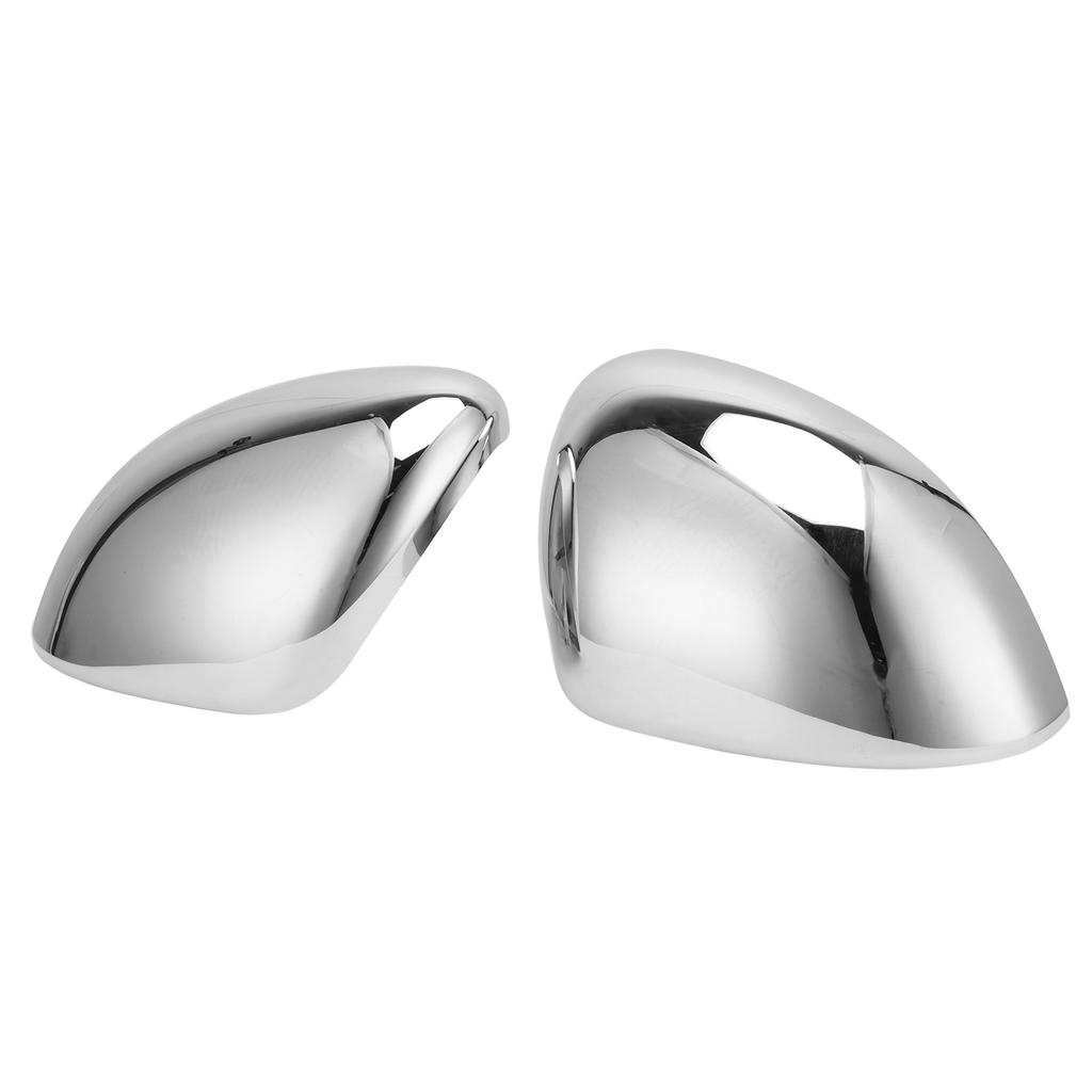 2PCS Rear View Mirror Covers Chrome Glossy Back Adhesive Replacement for FIAT 500X 2014‑2019