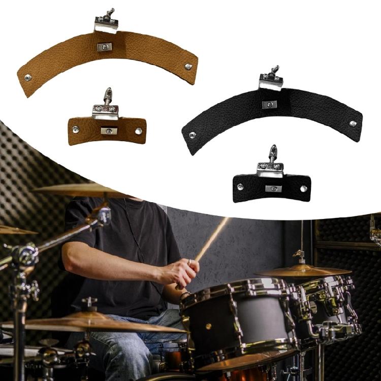 Leather Drum Sticker Drum Pad Dampening Pads Drum Dampener Drum Mute Cushions Leather Dampeners Drum Mute Pads for Drums
