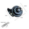 12V 48V 60V Motorcycle Waterproof Snail Horn Super Sound Monophonic Scooters Motorcycle Accessories Electric Moped Horn Black