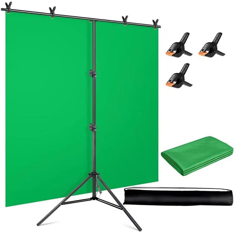 OLOEY 2x2m Green Screen Kit with T-Shape Stand