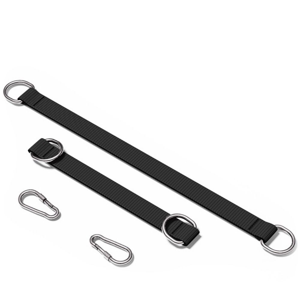 Однослойные ремни для подвешивания качелей на дереве, дакрон, сверхпрочные, с крюком и кольцом, удлинительный ремень для одной перекладины, гамак