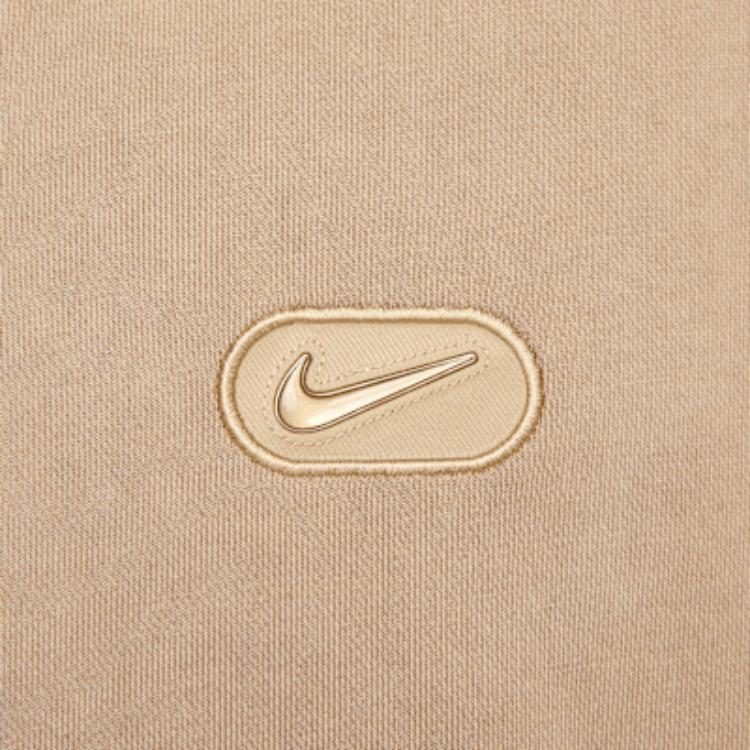 Nike Свитшот мужской флисовый с длинным рукавом свободного кроя Solo Swoosh, бежевый HJ2236-297
