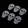 6 Pieces DIY Skull Rhinestone Patch Appliques Iron On Bags Clothes Sewing