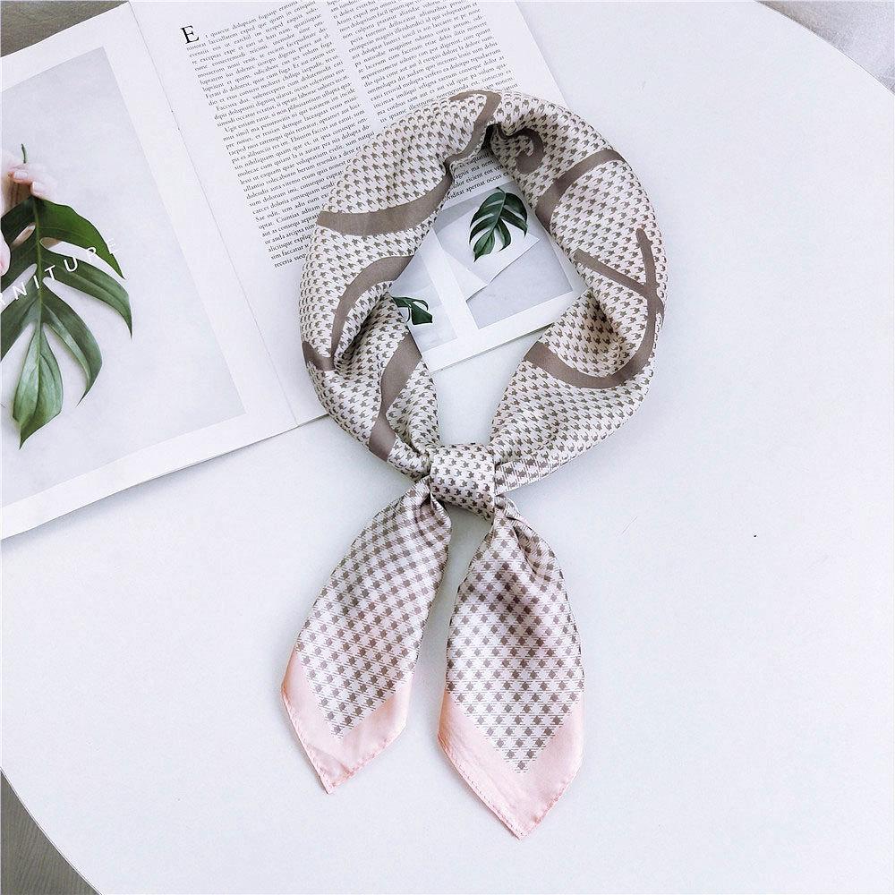 Модный декоративный шарф, повязка для волос, резинка для волос 70, маленький квадратный шарф, шелковый шарф, женский весенне-осенний универсальный маленький шарф, профессиональный шарф