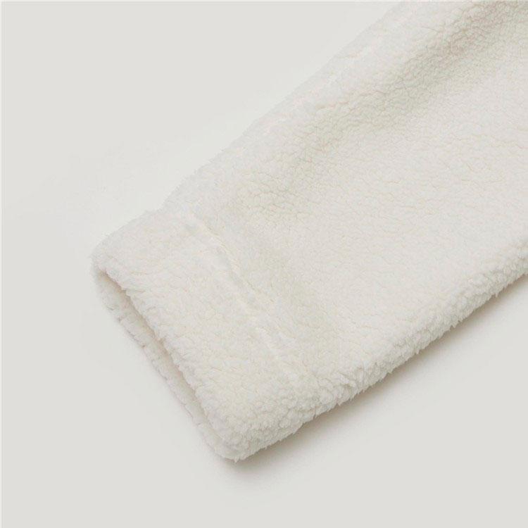 Puma Solid Color Faux Shearling Warm Hoodie Pullover Men Tops Ivory-White 533122-73