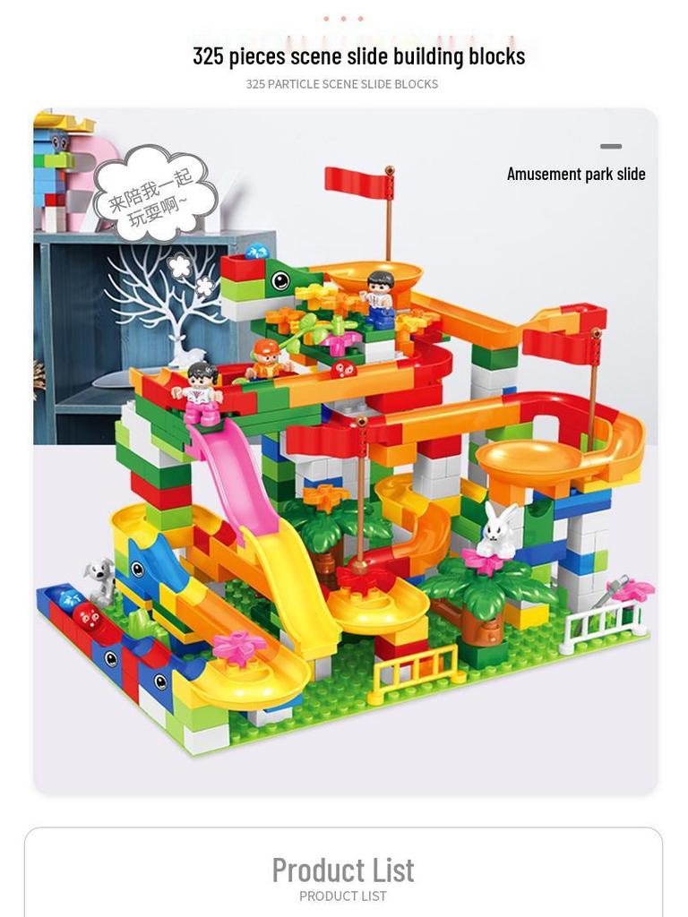 Kids' Enlightenment Marble Run Building Set - Ages 4-6, Changeable Blocks