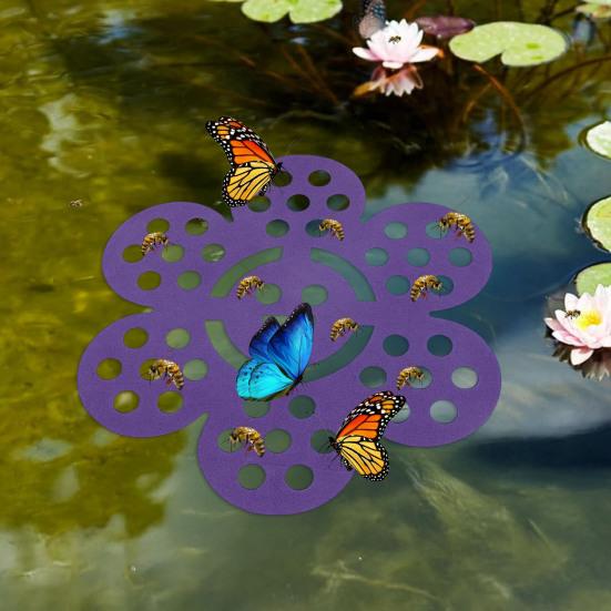 Floating Bee Drinking Station EVA Foam Bee Insect Butterfly Waterer Flower Shape Bee Bath for Outdoor Garden Balcony Backyard Patio Decor