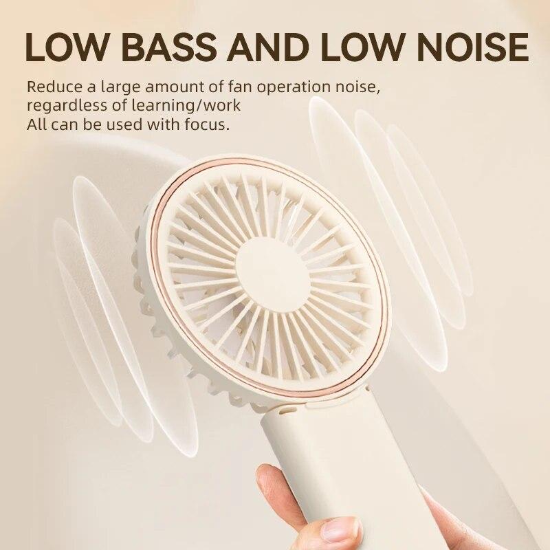 New Neck Digital Display Handheld Student Outdoor Portable USB Charging Fan Desktop Aromatreatment Small Fan