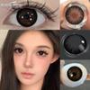 Eyeshare 1 пара коричневых контактных линз для кукольных глаз, натуральный вид, серые зрачки, большие глаза, софтлензы, годовое использование