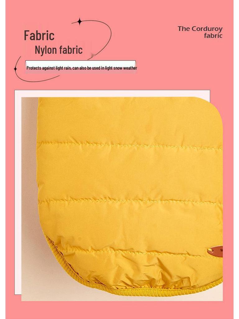 Теплый водонепроницаемый хлопковый жилет для маленьких и средних собак - Меховая подкладка, одежда для питомцев на осень и зиму