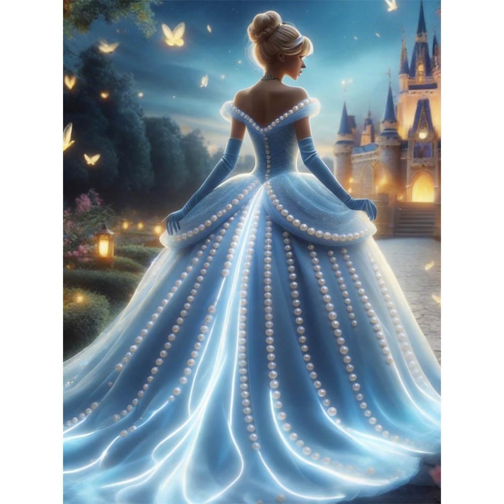 Disney Жемчужная Живопись Принцесса Сэнди Классическое Платье 5D Изысканный Пейзаж Сверкающая Картина Ремесло Домашний Настенный Декор DIY Ручная Работа Подарок