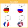 Стильный брелок с американским флагом Металлический аксессуар Современный дизайн Подарок Цинковый сплав
