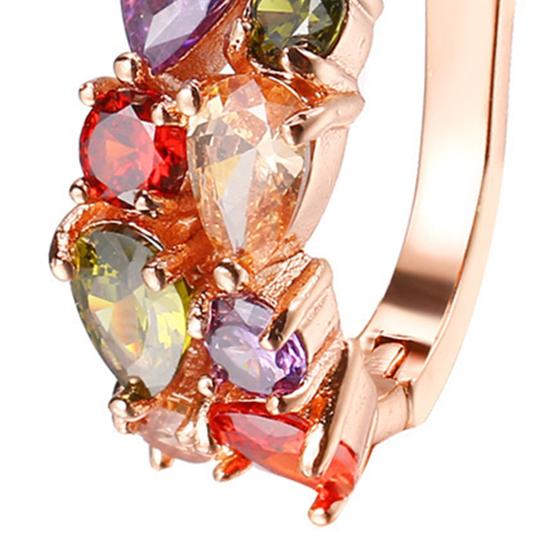 1 пара женских модных серег с цветным цирконием, аксессуар-обруч