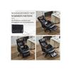 Chaise de bureau ergonomique avec repose-pieds, pivotante à 360 degrés, dossier réglable, supportant jusqu'à 150 kg (noire)