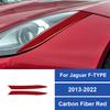 2PCS Real Carbon Fiber Car Front Head Lamp Eyebrow Decoration Sticker For Jaguar F-Type 2013-2022 Car Exterior Accessories