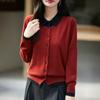 Women's Cashmere Sweater Qinghe Cashmere 50%  Silk 50% Wool Autumn and Winter Cashmere Cardigan Soft and Warm