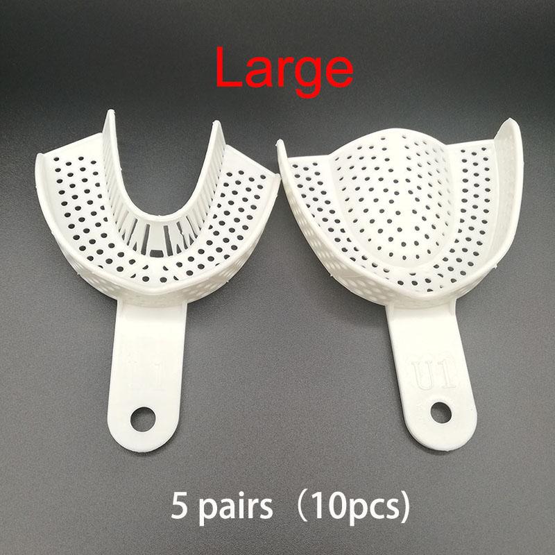 10Pcs Dental Impression Plastic Trays Without Mesh Dentist Tools Teeth Holder Trays Dentistry Lab Material