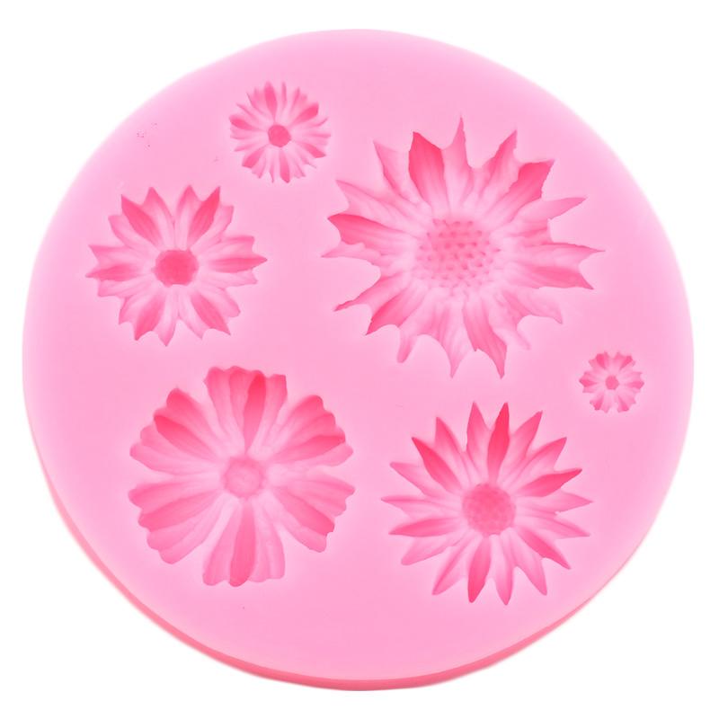 Силиконовая форма «Ромашка», цветок «сделай сам», формы для кексов, инструменты для украшения торта из помадки, форма для шоколадной мастики, полимерная глина, формы для конфет, смолы
