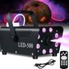 LED Fog Machine 500W 3 Colors & Strobe Effect Party Wedding Holiday Smoke Machine with Remote
