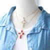Women Fashion Zirconia Cross Necklace for Women Assumption of Mary Necklace Jewelry