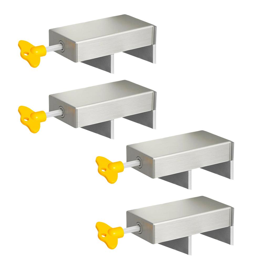 Adjustable Sliding Window Stops Security Window Locks with Keys for Vertical and Horizontal Sliding Windows Enduring
