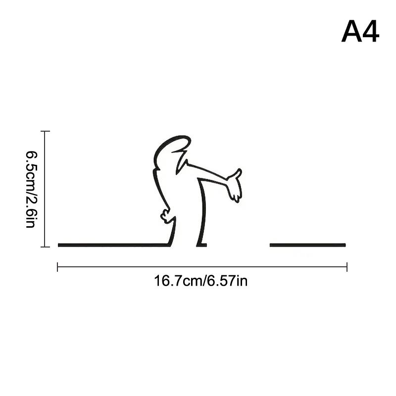 Наклейка на автомобиль в стиле минималистичного линейного искусства, на бампер и окно, на дверь, на стену, с дизайном мультяшного персонажа, украшение для дома, автомобиля