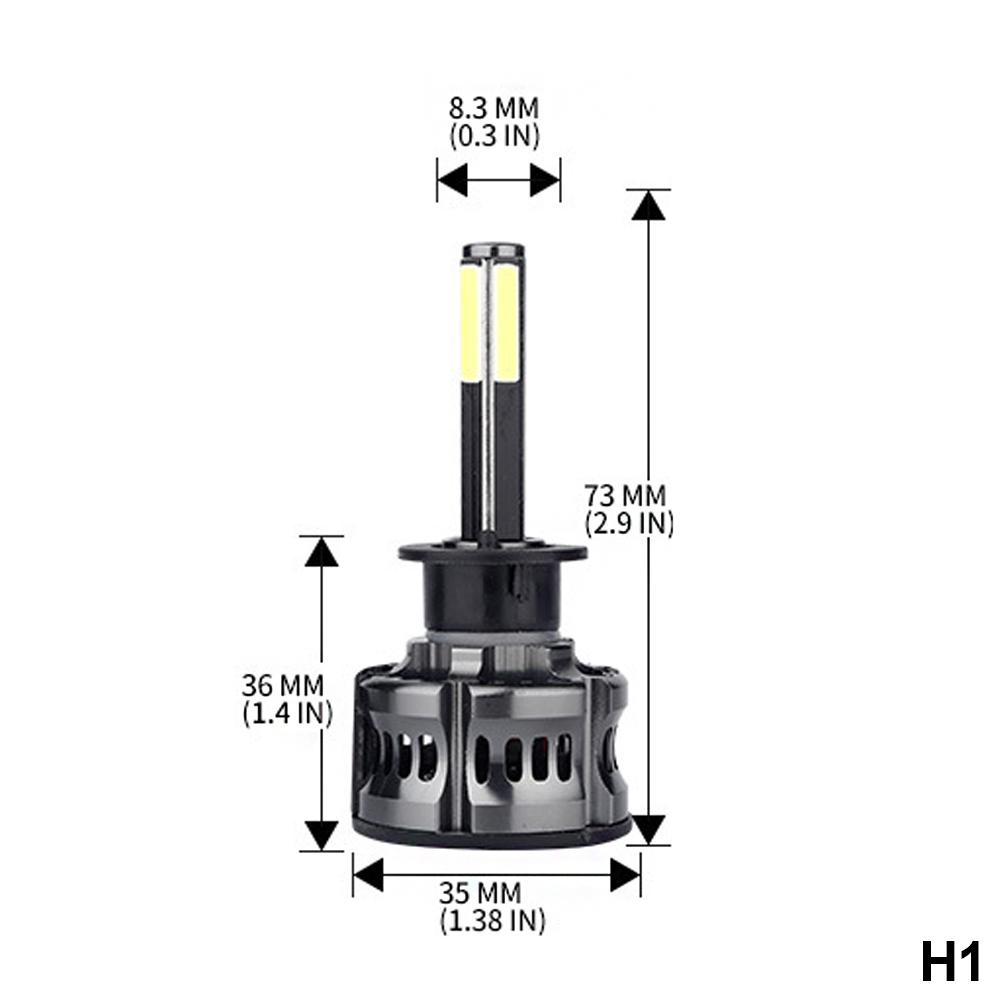 2X 8-сторонняя светодиодная лампа H7, светодиодные лампы H4, H11, H9, H8, автомобильные фары 9005, HB3, 9006, HB4, 6000K, автомобильные лампочки 50 Вт, 360 градусов, дальний и ближний свет 12 В