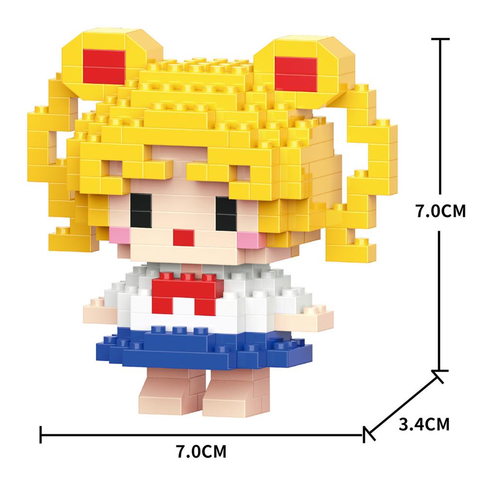Cartoon Anime Blocks Kuromi My Melody Cinnamoroll Mouse Building Blocks Doll Toy Kids Birthday Gift