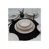 Anka 8 Piece Dinner Set For 2 People - Patterned Black Mesh