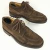 Винтажные туфли U-образного фасона из замшевой кожи GAP, сделано в Италии, темно-коричневые, размер 7.5D 25.0-25.5, мужские(ИСПОЛЬЗОВАЛ)