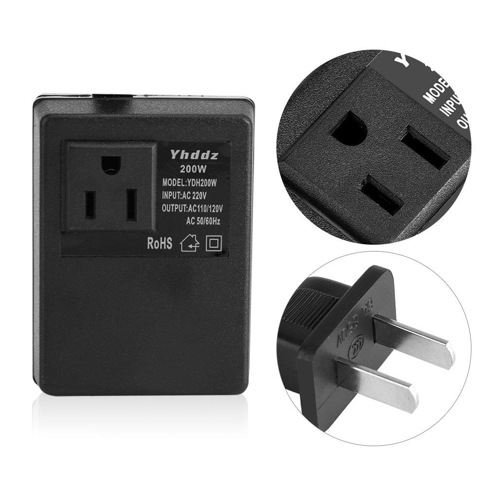 Voltage Travel Electronic International Voltage Converter Transformer 220V to 110V Max 200W Converter,